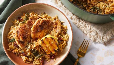 Chicken and Orzo Bake