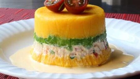 Peruvian Potato-Chicken Salad (Causa Rellena)