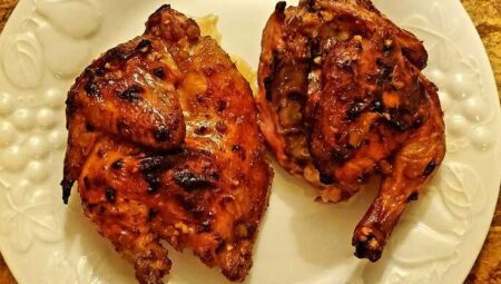 Orange Glazed Cornish Hen