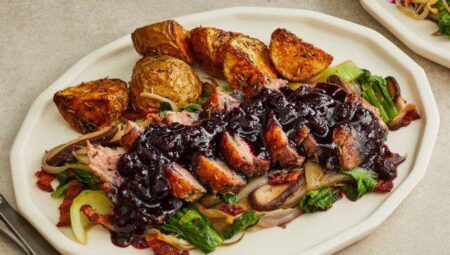 Pan-Seared Duck Breast with Blueberry Sauce