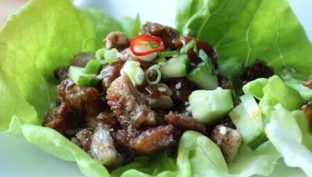 Easy “Peking Duck” Lettuce Cups