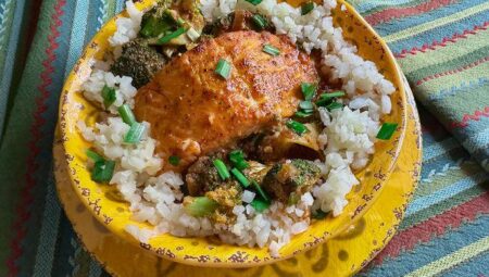 Coconut Curry Salmon with Broccoli