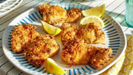 Air Fryer Lemon Garlic Parmesan Chicken