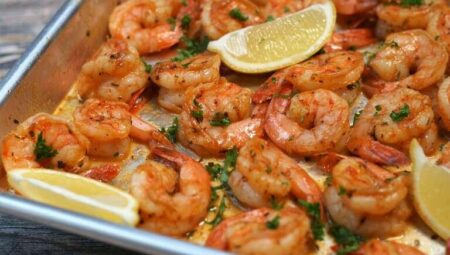 Sheet Pan Cajun Butter Shrimp